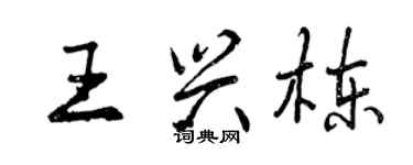 曾慶福王興棟行書個性簽名怎么寫