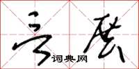 王冬齡言展草書怎么寫