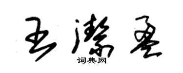 朱錫榮王潔盈草書個性簽名怎么寫