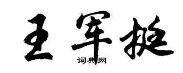 胡問遂王軍挺行書個性簽名怎么寫