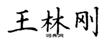 丁謙王林剛楷書個性簽名怎么寫