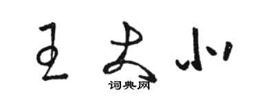 駱恆光王大北草書個性簽名怎么寫