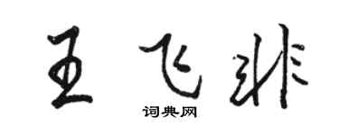 駱恆光王飛非行書個性簽名怎么寫