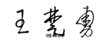 駱恆光王楚勇草書個性簽名怎么寫