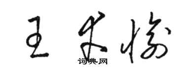 駱恆光王幸愉草書個性簽名怎么寫