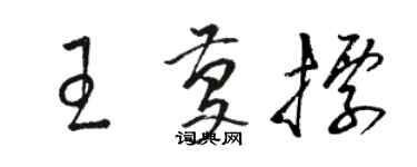 駱恆光王慶標草書個性簽名怎么寫