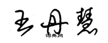 朱錫榮王丹慧草書個性簽名怎么寫