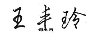 駱恆光王豐玲行書個性簽名怎么寫