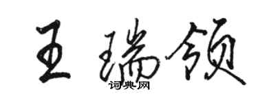 駱恆光王瑞領行書個性簽名怎么寫
