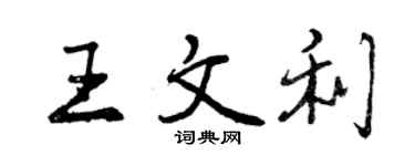 曾慶福王文利行書個性簽名怎么寫