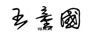 朱錫榮王童國草書個性簽名怎么寫