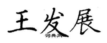 丁謙王發展楷書個性簽名怎么寫