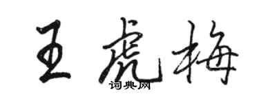 駱恆光王虎梅行書個性簽名怎么寫