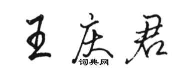 駱恆光王慶君行書個性簽名怎么寫