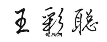 駱恆光王彩聰行書個性簽名怎么寫