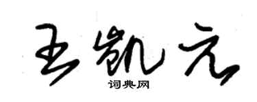 朱錫榮王凱元草書個性簽名怎么寫