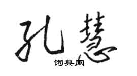 駱恆光孔慧行書個性簽名怎么寫