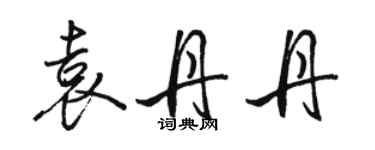 駱恆光袁丹丹行書個性簽名怎么寫