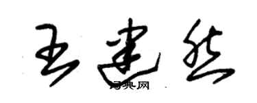 朱錫榮王建然草書個性簽名怎么寫