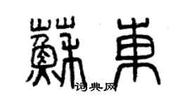 曾慶福蘇東篆書個性簽名怎么寫