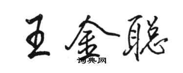 駱恆光王金聰行書個性簽名怎么寫