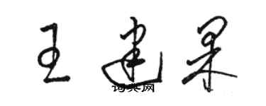 駱恆光王建果草書個性簽名怎么寫