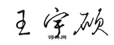 駱恆光王宇碩草書個性簽名怎么寫