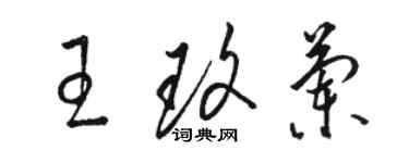 駱恆光王玫蘭草書個性簽名怎么寫