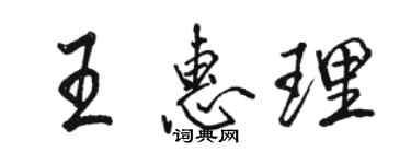 駱恆光王惠理行書個性簽名怎么寫