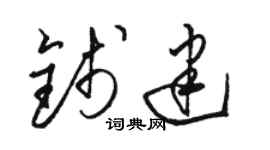 駱恆光錢建草書個性簽名怎么寫