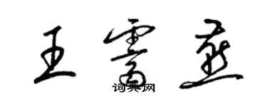 梁錦英王霽燕草書個性簽名怎么寫