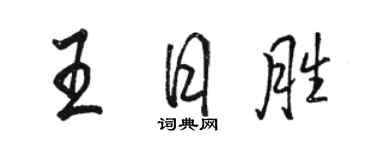 駱恆光王日勝行書個性簽名怎么寫