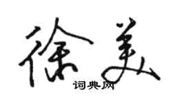 駱恆光徐美行書個性簽名怎么寫