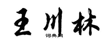 胡問遂王川林行書個性簽名怎么寫