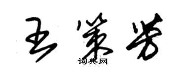 朱錫榮王策芳草書個性簽名怎么寫