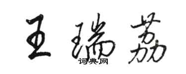 駱恆光王瑞荔行書個性簽名怎么寫