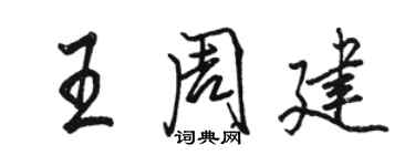 駱恆光王周建行書個性簽名怎么寫