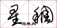 朱錫榮星稠草書怎么寫