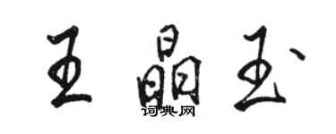 駱恆光王晶玉行書個性簽名怎么寫