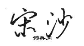 駱恆光宋沙行書個性簽名怎么寫