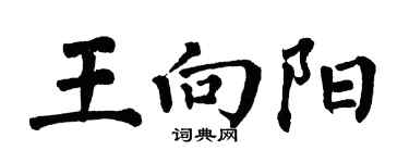 翁闓運王向陽楷書個性簽名怎么寫