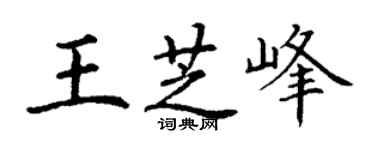 丁謙王芝峰楷書個性簽名怎么寫