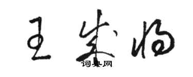 駱恆光王成將草書個性簽名怎么寫