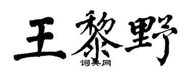 翁闓運王黎野楷書個性簽名怎么寫