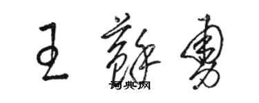 駱恆光王蘇勇草書個性簽名怎么寫