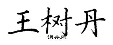 丁謙王樹丹楷書個性簽名怎么寫