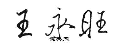 駱恆光王永旺行書個性簽名怎么寫