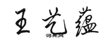 駱恆光王藝蘊行書個性簽名怎么寫