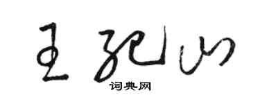 駱恆光王紀山草書個性簽名怎么寫