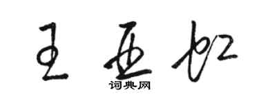 駱恆光王亞虹草書個性簽名怎么寫